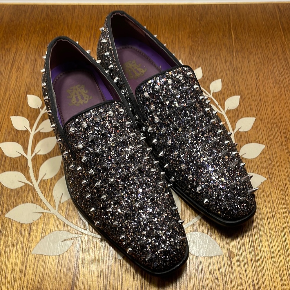 slim fit dress slacks Mens Glitter Shoes | Amali Sutton main image 0